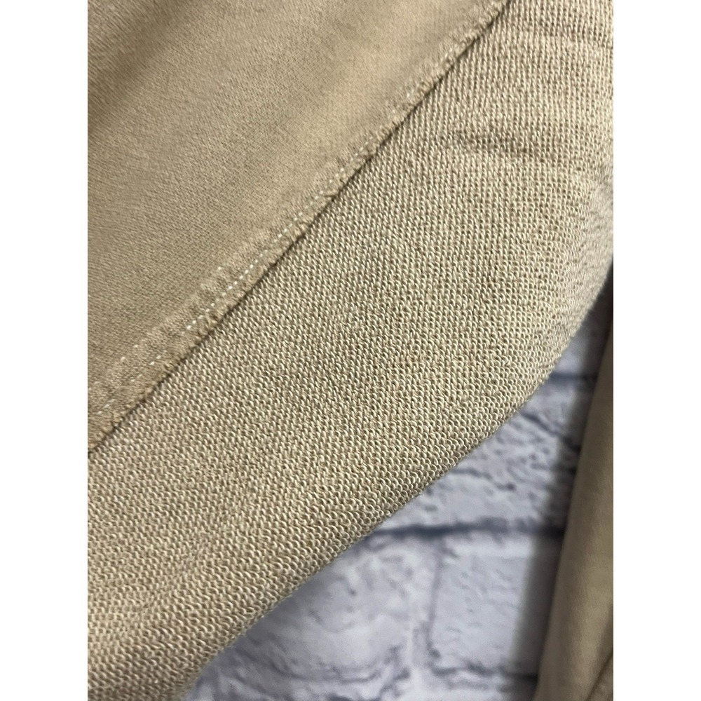 Aerie Big Chill Crew Sweatshirt Women's Large Tan Khaki Fleece Oversized Comfy - Picture 8 of 8